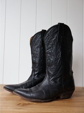 Nocona Men’s 8 D Leather Western Cowboy Cowboy Boots 7501 Black USA